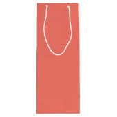 Trend Farbe - Korallencreme Weinbeutel Geschenktüte Für Weinflaschen (Rückseite)