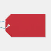 Trend Farbe Lebhaft rot Minimalistisch Geschenkanhänger (Rückseite Horizontal)