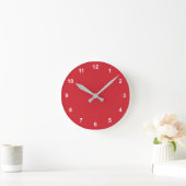 Trend-Farbe - lebhafte rote Uhr mit Zahlen (Zuhause)