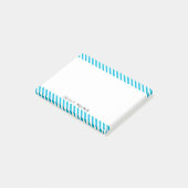 Trend Farbe - lebhafter Cyan Strichen Post-it Klebezettel (angewinkelt)