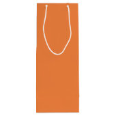 Trend Farbe - Mandarine Wein Geschenktasche Geschenktüte Für Weinflaschen (Rückseite)