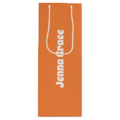 Trend Farbe - Mandarine Wein Geschenktasche Geschenktüte Für Weinflaschen (Vorderseite)