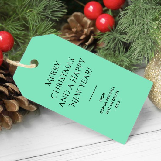 Trend Farbe Mini Grün Minimalistisch Geschenkanhänger