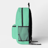Trend Farbe - Mini-grüner Buchsdruck Bedruckter Rucksack (Rechts)