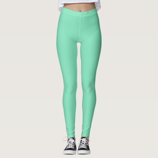 Trend Farbe Minty Grün Leggings (Vorderseite)