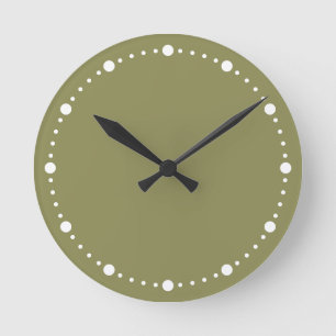 Trend Farbe - Olive Green & White Docking Uhr