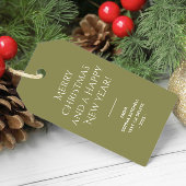 Trend Farbe Olive Grün Minimalistisch Geschenkanhänger