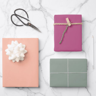 Trend-Farbe - Papierfolien mit weichem Pfirsichmis Geschenkpapier Set