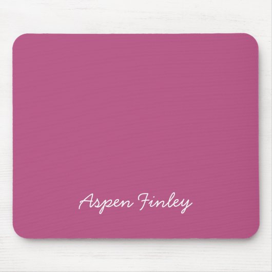 Trend Farbe Rosa Lila Berry Name Mousepad (Vorne)