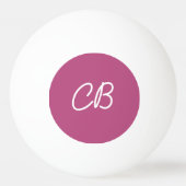 Trend Farbe Rosa Lila Monogramm Pong Ball Tischtennisball (Vorderseite)