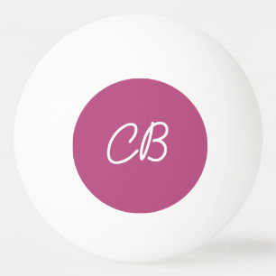 Trend Farbe Rosa Lila Monogramm Pong Ball Tischtennisball