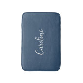 Trend Farbe Schwerer Blauer Name Bath Mat Badematte (Vorderseite Vertikal)