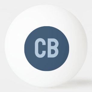 Trend Farbe Seriöse blaue Monogramm Pingpong Ball Tischtennisball