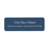 Trend Farbe Seriöse Blue-Script-Adressenmarken (Vorne)