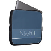 Trend Farbe Seriöser, blauer Laptop-Sieb Laptopschutzhülle (Vorne Rechts)