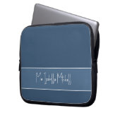 Trend Farbe Seriöser, blauer Laptop-Sieb Laptopschutzhülle (Vorderseite Links)