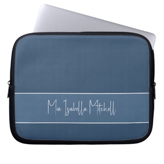 Trend Farbe Seriöser, blauer Laptop-Sieb Laptopschutzhülle (Vorderseite)