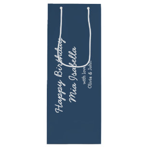 Trend Farbe - Serious Blue Customizable Gift Bag Geschenktüte Für Weinflaschen