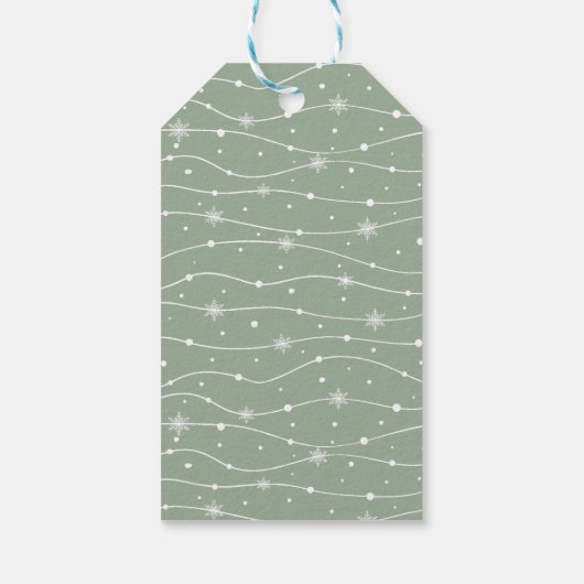 Trend Farbe - Snowflake-Geschenketiketten Geschenkanhänger (Rückseite)