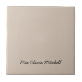 Trend Farbe - Soft Taupe Keramik Tile Fliese (Vorderseite)