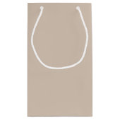 Trend Farbe - Soft Taupe Kleine Namenstasche Geschenktüte (Rückseite)