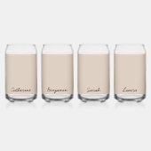 Trend Farbe Soft Taupe Minimalistischer Name kann Dosenglas (Vorderseite)