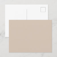 Trend Farbe - Soft Taupe Solide Postkarte