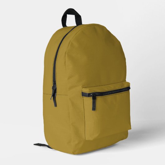 Trend Farbe - Sonnencreme mit Olivendruck Bedruckter Rucksack (Rückseitige Ecke links)