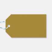 Trend Farbe Sonniges Olivenöl Minimalistisch Geschenkanhänger (Rückseite Horizontal)