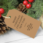 Trend Farbe warm Beige Minimalistisch Geschenkanhänger