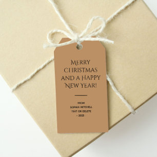 Trend Farbe warm Beige Minimalistisch Geschenkanhänger