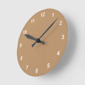 Trend-Farbe - Warme, beige Uhr mit Zahlen (Winkel)