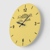 Trend Farbe weich gelb große Wand-Uhr Wanduhr (Winkel)