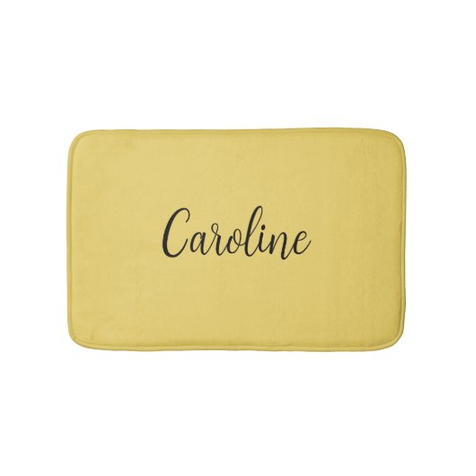 Trend Farbe Weich Gelb Name Badematte (Vorderseite)