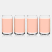 Trend Farbe weich Pfirsichfarben Minimalistischer  Dosenglas (Hinten)