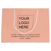 Trend Farbe - weiche Pfirsichfarben Großlogos-Gesc Große Geschenktüte (Vorderseite)