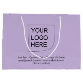 Trend Farbe - weiche Violette Großlogos - Geschenk Große Geschenktüte (Rückseite)