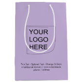 Trend Farbe - Weiche Violette Mittlere Logo-Gesche Mittlere Geschenktüte (Vorderseite)