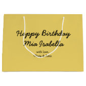 Trend Farbe - Weichgelbe, individuell anpassbare G Große Geschenktüte (Vorderseite)