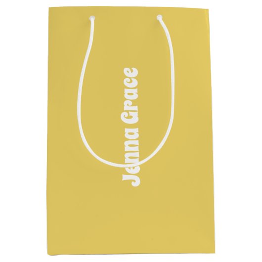 Trend Farbe - Weichgelbe Mittelnamensbeutel Mittlere Geschenktüte (Vorderseite)