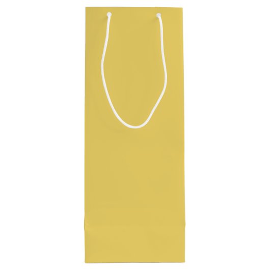 Trend Farbe - Weichgelbe Weinbeutel Geschenktüte Für Weinflaschen (Rückseite)