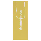 Trend Farbe - Weichgelbe Weinbeutel Geschenktüte Für Weinflaschen (Vorderseite)