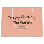 Trend Farbe - Weichpfirsichfarben - Maßgeschneider Große Geschenktüte (Vorderseite)