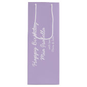 Trend Farbe - Weichviolett - Maßgeschneiderte Gesc Geschenktüte Für Weinflaschen (Vorderseite)