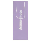 Trend Farbe - Weichweiche Violette Weinbeutel Geschenktüte Für Weinflaschen (Vorderseite)