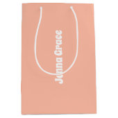 Trend Farbe - Weichzeichner-Mittelname-Geschenktas Mittlere Geschenktüte (Vorderseite)