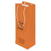 Trend Farbe - Wein-Logo-Geschenktasche für frische Geschenktüte Für Weinflaschen (Rückseite Schrägansicht)