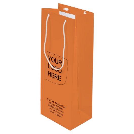 Trend Farbe - Wein-Logo-Geschenktasche für frische Geschenktüte Für Weinflaschen (Vorderseite Schrägansicht)