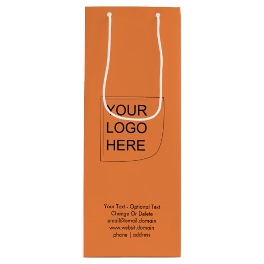 Trend Farbe - Wein-Logo-Geschenktasche für frische Geschenktüte Für Weinflaschen (Vorderseite)