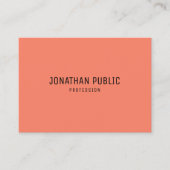 Trend-Farben Elegante Moderne, einfache Vorlage Visitenkarte (Vorderseite)